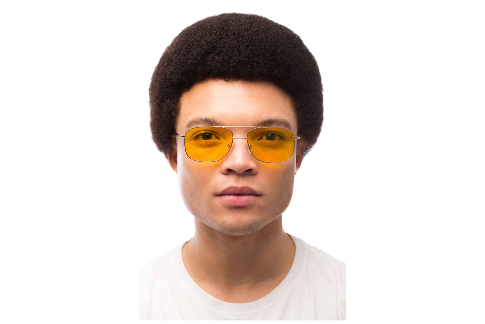 Man Wearing Magnum Light Sensitivity Glasses